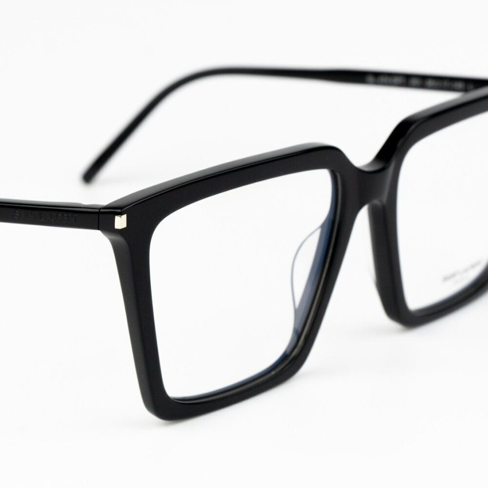 NEW Saint Laurent SL474OPT 001 Black Square Women Eyeglasses - Picture 8 of 11